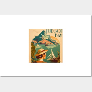 Hudson Bay Canada Vintage Travel Art Poster Posters and Art